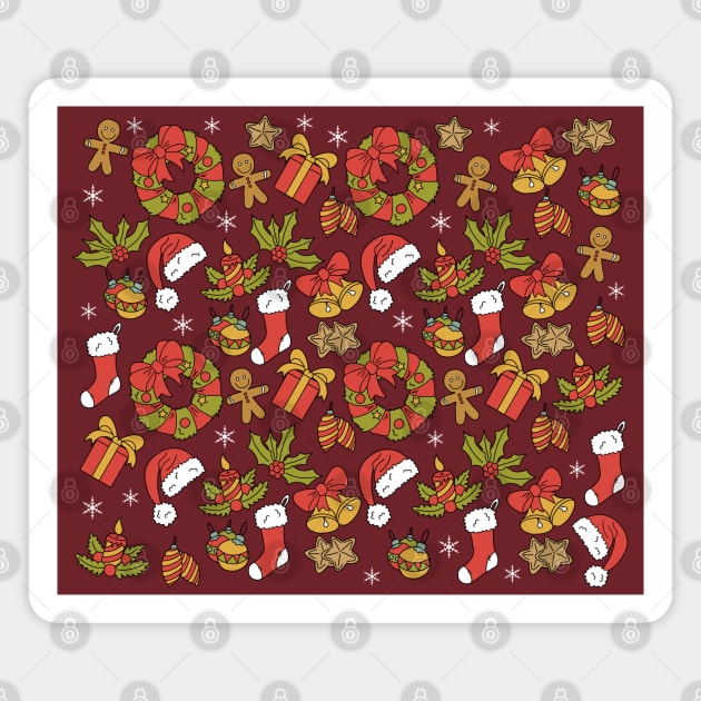 Christmas pattern Magnet by valentinahramov